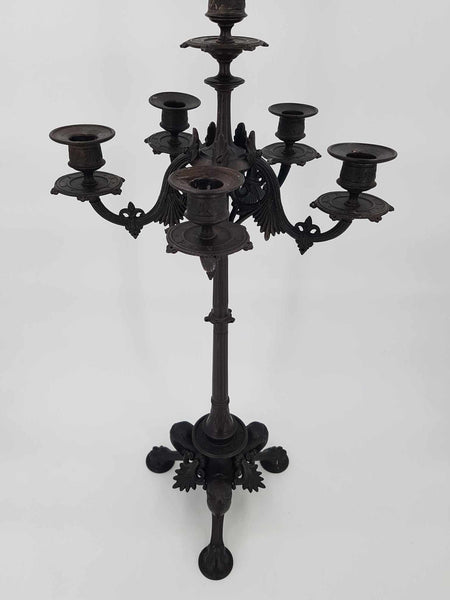 Chandelier - Candélabre en bronze par F L Vonbach Offenbach (XIXe siècle)