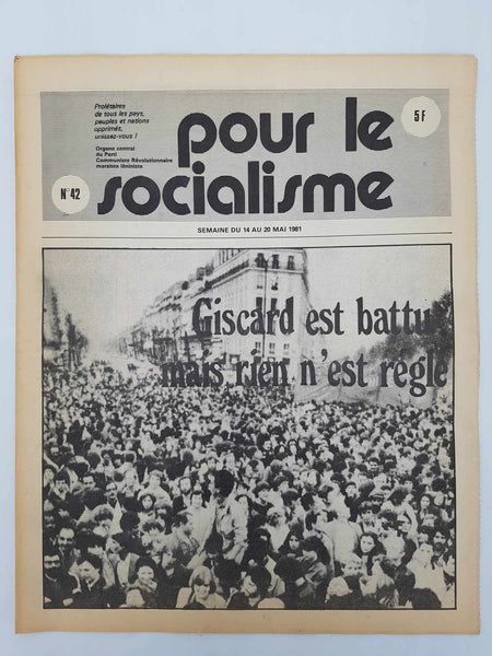 Ensemble de 25 anciens journaux "Pour le socialisme" de Octobre 1980 à Juillet 1981