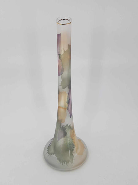 Vase soliflore en pâte de verre multicolore