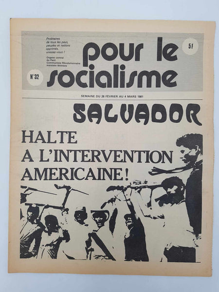 Ensemble de 25 anciens journaux "Pour le socialisme" de Octobre 1980 à Juillet 1981