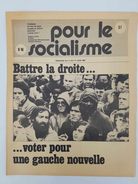 Ensemble de 25 anciens journaux "Pour le socialisme" de Octobre 1980 à Juillet 1981