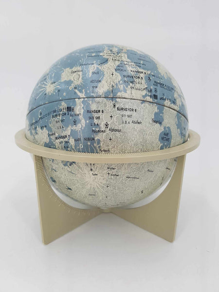 Globe lunaire éducatif vintage par la manufacture Scan Globe au Danemark (1970)