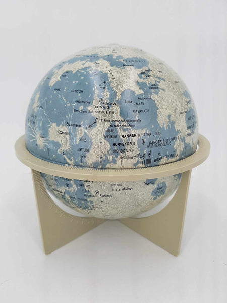 Globe lunaire éducatif vintage par la manufacture Scan Globe au Danemark (1970)