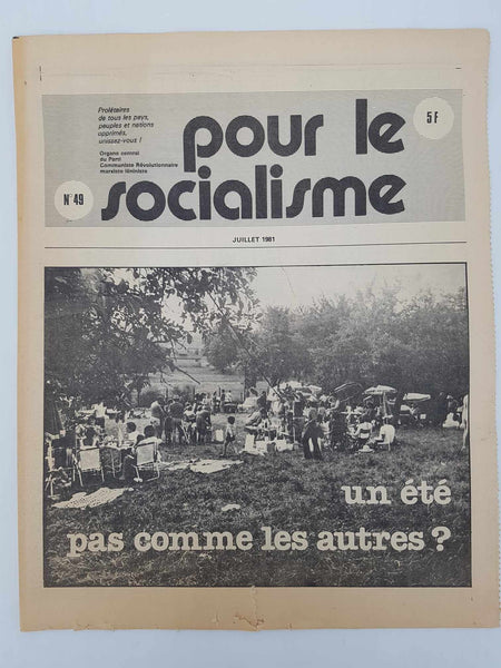 Ensemble de 25 anciens journaux "Pour le socialisme" de Octobre 1980 à Juillet 1981