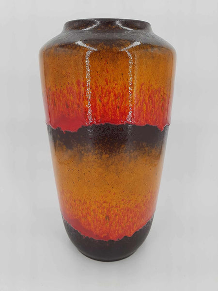 Grand vase vintage en céramique Fat Lava par Scheurich W. Germany (1970)