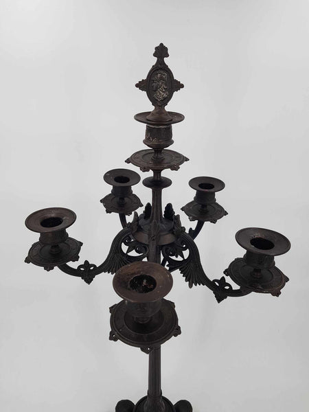 Chandelier - Candélabre en bronze par F L Vonbach Offenbach (XIXe siècle)