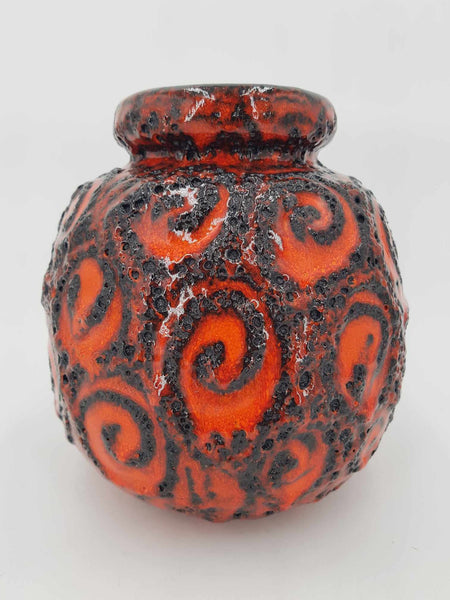 Vase boule vintage en céramique Scheurich West Germany (1960)