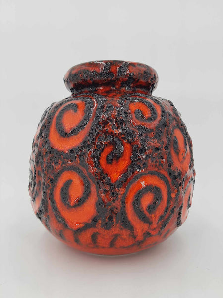 Vase boule vintage en céramique Scheurich West Germany (1960)