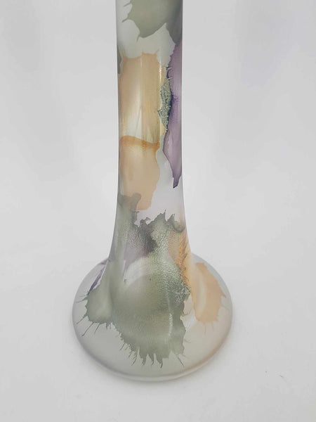 Vase soliflore en pâte de verre multicolore