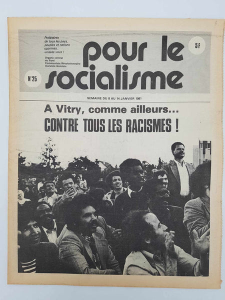 Ensemble de 25 anciens journaux "Pour le socialisme" de Octobre 1980 à Juillet 1981