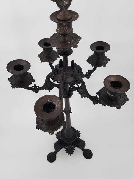 Chandelier - Candélabre en bronze par F L Vonbach Offenbach (XIXe siècle)