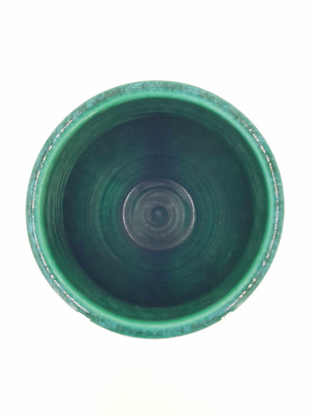 Vase en céramique à glaçure de couleur verte signé par la Poterie d'Accolay (1950-1960)