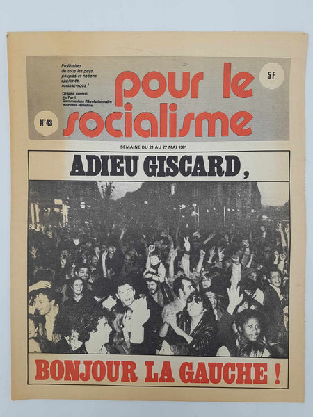 Ensemble de 25 anciens journaux "Pour le socialisme" de Octobre 1980 à Juillet 1981