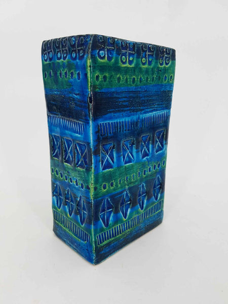 Vase vintage Blue Rimini par Aldo Londi pour Bitossi (1950-1960)