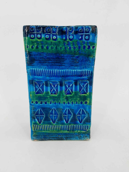 Vase vintage Blue Rimini par Aldo Londi pour Bitossi (1950-1960)