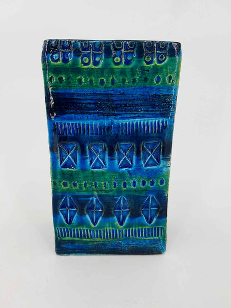 Vase vintage Blue Rimini par Aldo Londi pour Bitossi (1950-1960)
