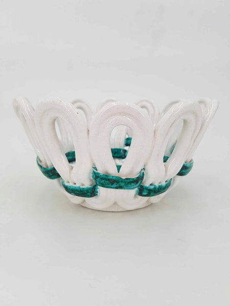 Corbeille en faïence manufacture de Sainte Radegonde Gustave Asch (1950)