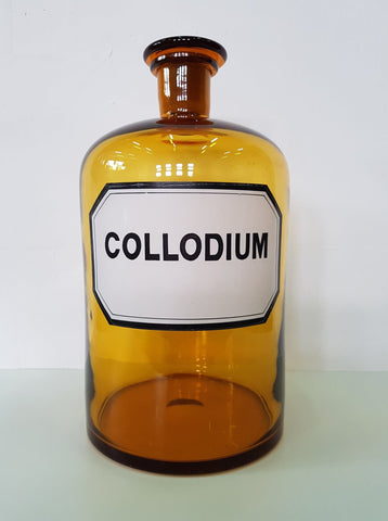 Ancien flacon à pharmacie de grande taille "Collodium"