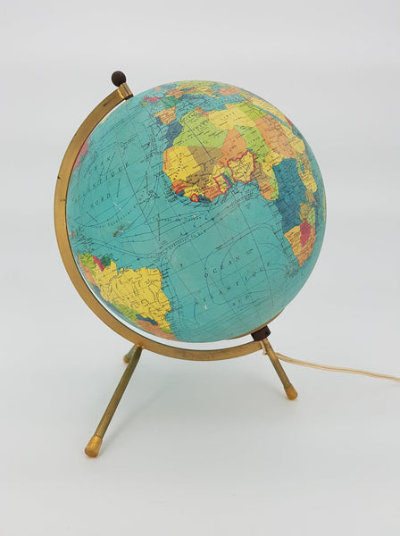 Ancien globe terrestre lumineux Cartes Taride par George Philip & Son (1969)