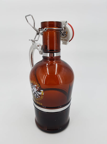 Ancienne bouteille de bière Allemande de couleur ambre