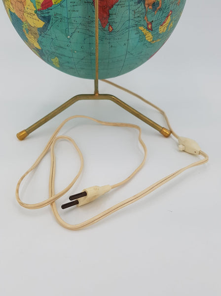 Ancien globe terrestre lumineux Cartes Taride par George Philip & Son (1969)
