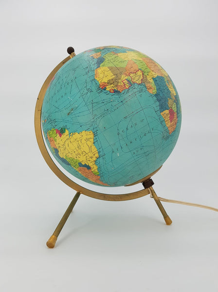 Ancien globe terrestre lumineux Cartes Taride par George Philip & Son (1969)