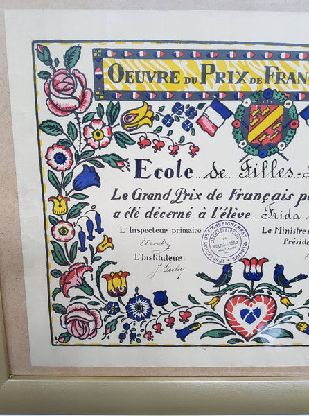 Œuvre du Prix de Français en Alsace de 1929 décoré par Hansi (Jean-Jacques Waltz)