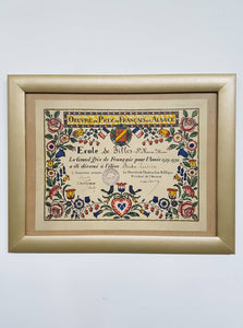 Œuvre du Prix de Français en Alsace de 1929 décoré par Hansi (Jean-Jacques Waltz)