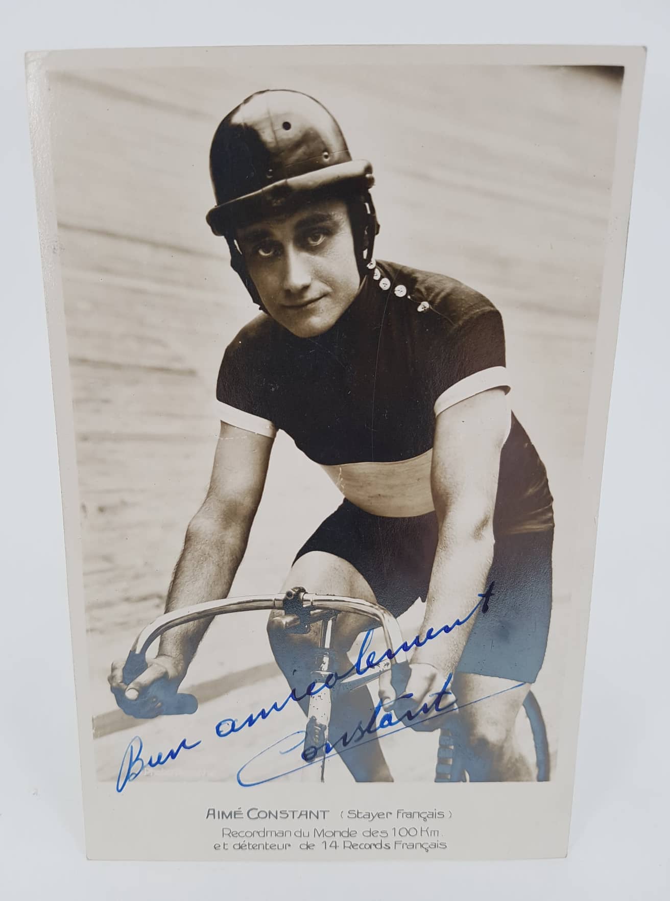 Ancienne photo dédicacée de Aimé Constant (Cycliste)