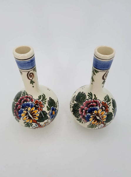 Paire de petits vases estampillés Delft des années 50