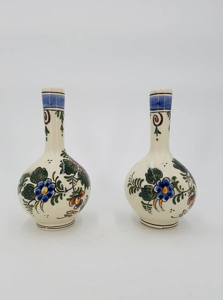 Paire de petits vases estampillés Delft des années 50