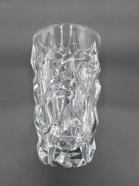 Grand vase en cristal dans une forme rare estampillé Vannes France