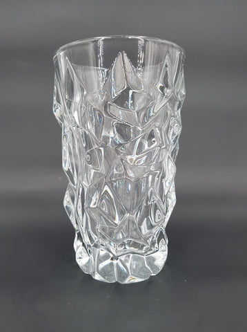 Grand vase en cristal dans une forme rare estampillé Vannes France