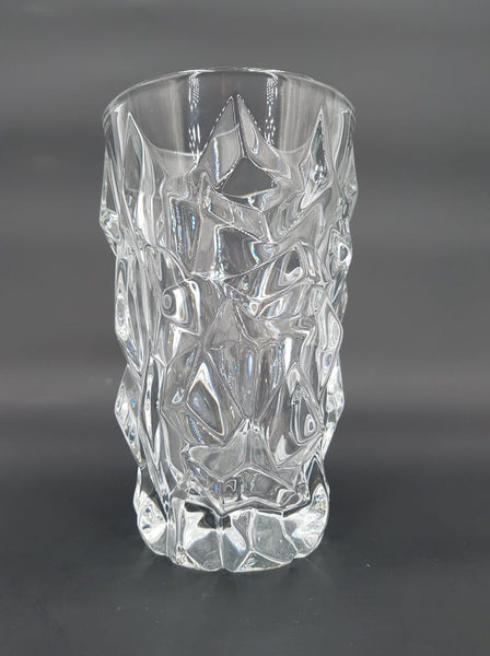 Grand vase en cristal dans une forme rare estampillé Vannes France