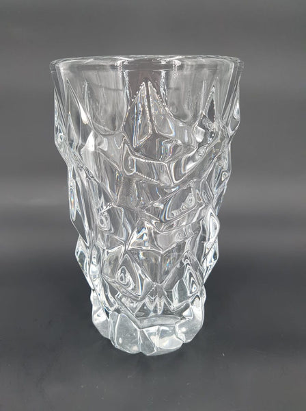 Grand vase en cristal dans une forme rare estampillé Vannes France