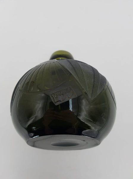 Vase boule Art déco en verre forme géométrique dégagé à l'acide par Auguste Claude Heiligenstein signé Legras