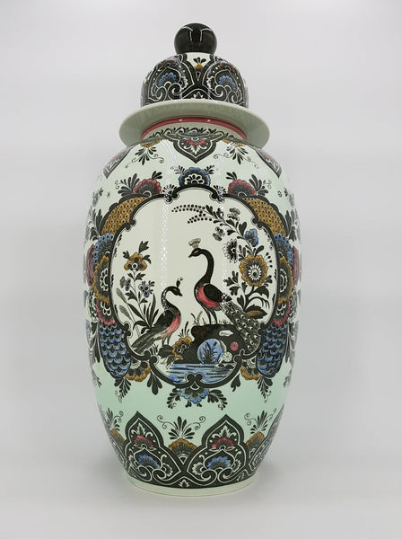 Vase-potiche Paon de grande taille par Villeroy & Boch (54 cm)