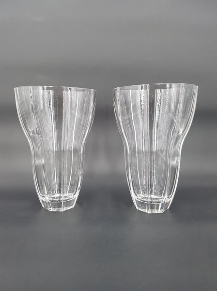 Paire de vases en cristal estampillés Villeroy & Boch