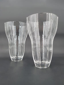 Paire de vases en cristal estampillés Villeroy & Boch