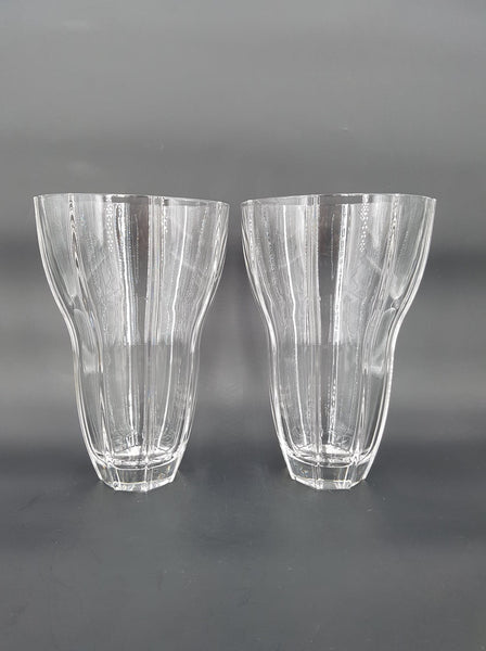 Paire de vases en cristal estampillés Villeroy & Boch