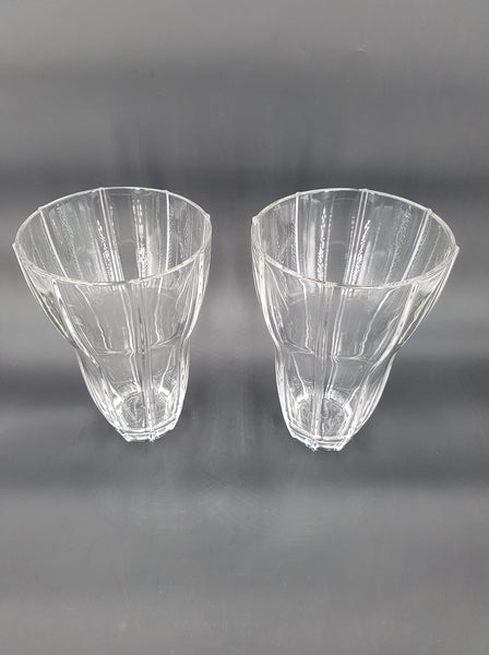 Paire de vases en cristal estampillés Villeroy & Boch