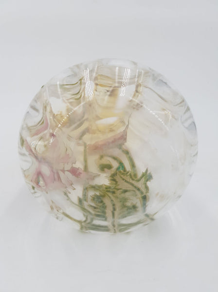 Vase Legras Montjoye en verre émaillé au décor de pavots (1880-1900)