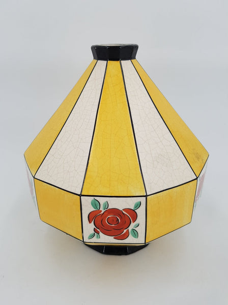 Rare vase Art déco en céramique et émail craquelé (1920-1930)