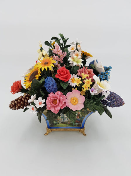 Bouquet de fleurs artificielles par Thomas Kinkade "50 States Flower Bouquet"