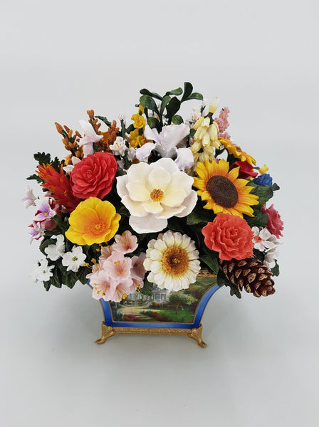 Bouquet de fleurs artificielles par Thomas Kinkade "50 States Flower Bouquet"