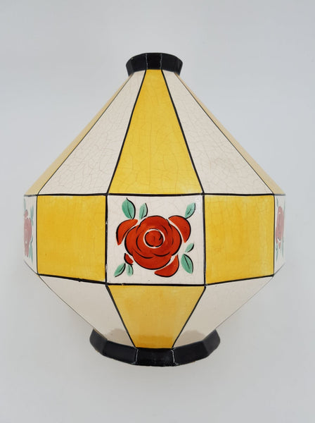 Rare vase Art déco en céramique et émail craquelé (1920-1930)