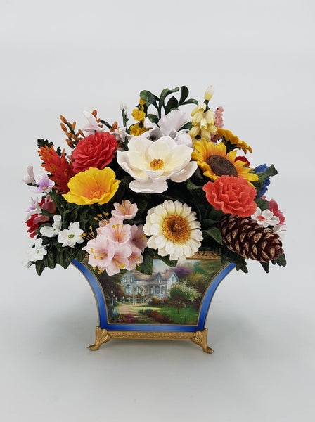 Bouquet de fleurs artificielles par Thomas Kinkade "50 States Flower Bouquet"