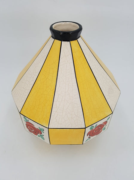 Rare vase Art déco en céramique et émail craquelé (1920-1930)