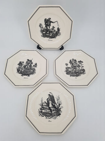 Assiettes de collection "Les 4 saisons" Gravé par Henri Mouxin pour Villeroy & Boch