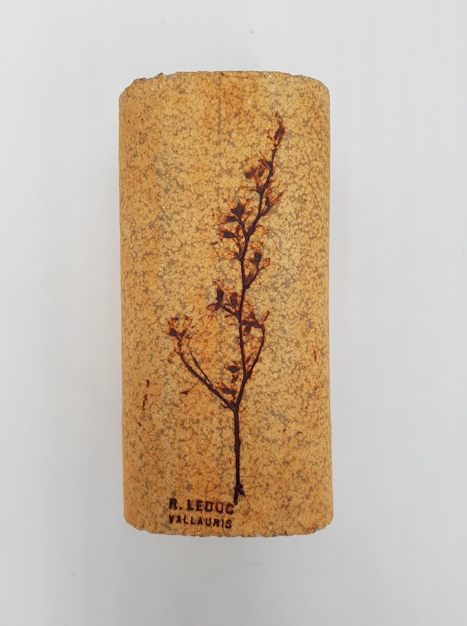 Petit vase herbier vintage signé Raymonde Leduc (1960)